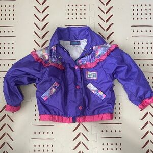 Vintage jordache Purple and Pink floral Kids Jacket